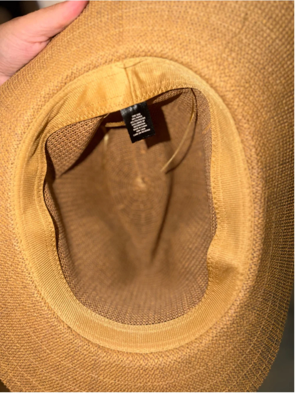 Women's Unbranded Brown Straw Hat with Multicolor Beaded Band, One Size